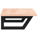 vidaXL acél és tömör tölgyfa falra szerelhető mosdópolc