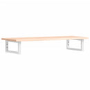 vidaXL acél és tömör tölgyfa falra szerelhető mosdópolc