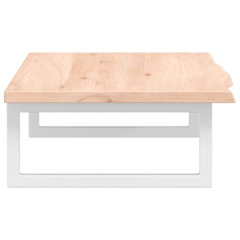 vidaXL acél és tömör tölgyfa falra szerelhető mosdópolc