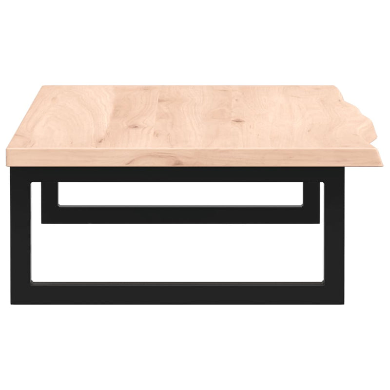 vidaXL acél és tömör tölgyfa falra szerelhető mosdópolc