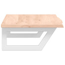 vidaXL acél és tömör tölgyfa falra szerelhető mosdópolc