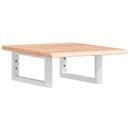 vidaXL acél és tömör tölgyfa falra szerelhető mosdópolc