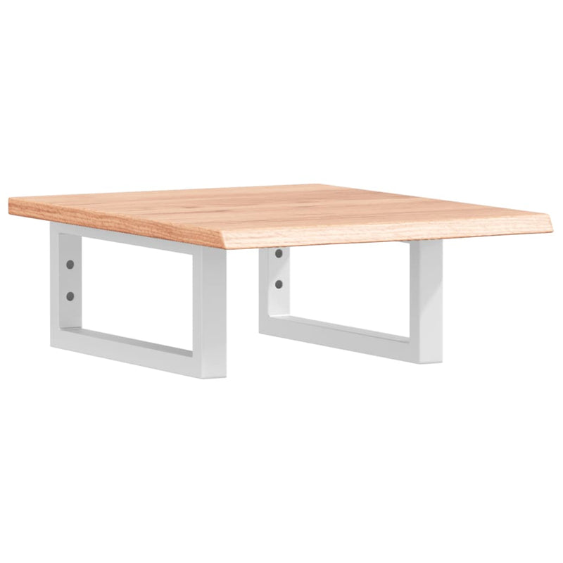 vidaXL acél és tömör tölgyfa falra szerelhető mosdópolc