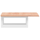 vidaXL acél és tömör tölgyfa falra szerelhető mosdópolc