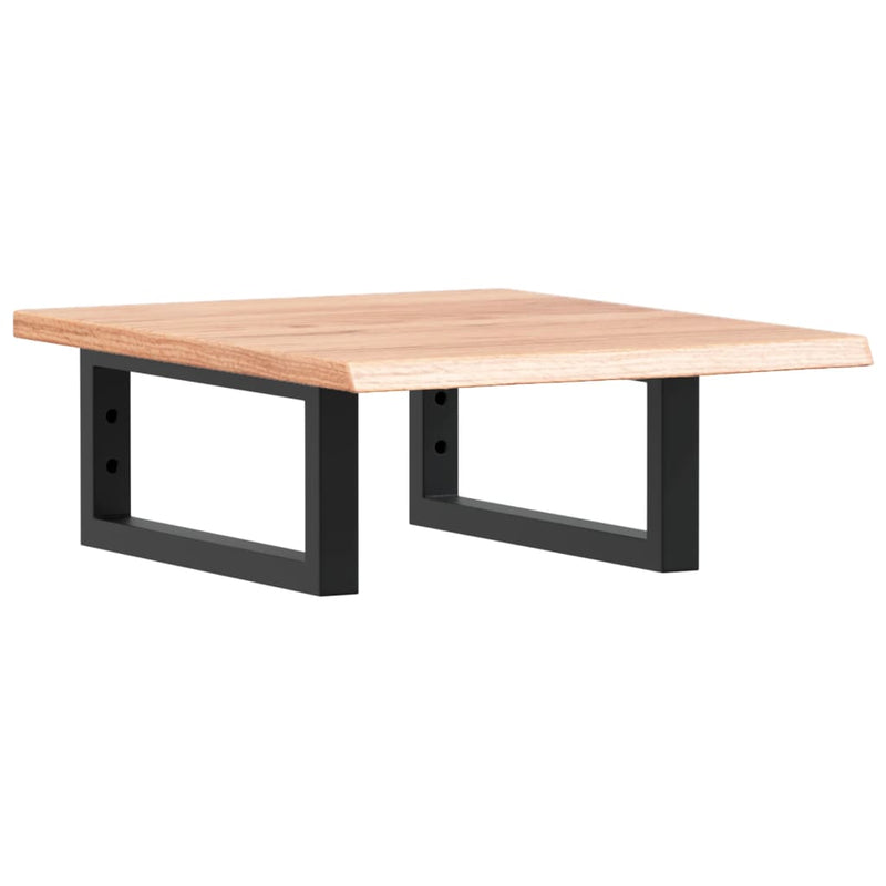 vidaXL acél és tömör tölgyfa falra szerelhető mosdópolc