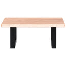 vidaXL acél és tömör tölgyfa falra szerelhető mosdópolc