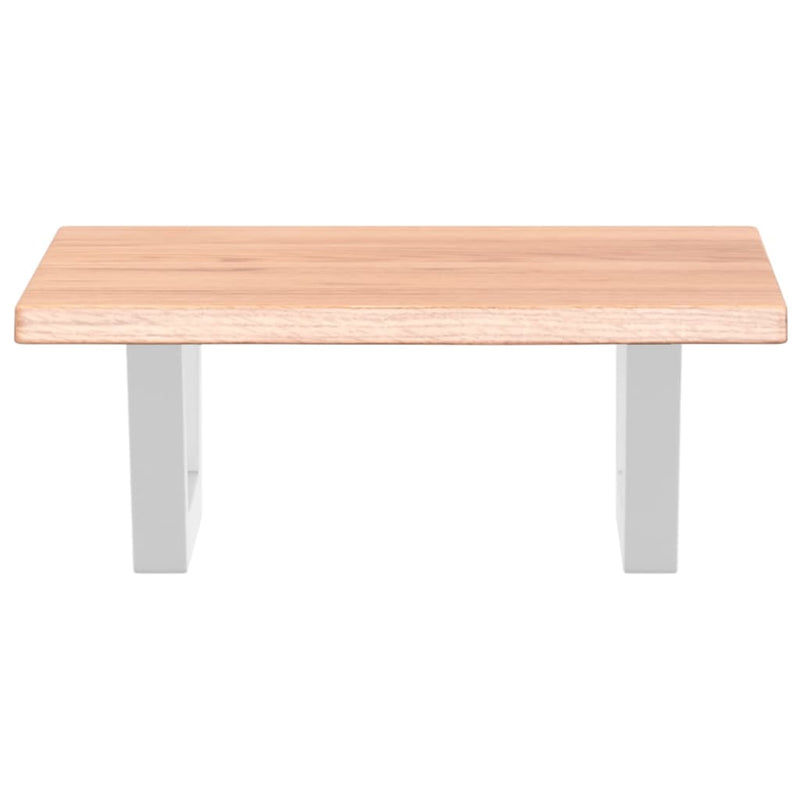 vidaXL acél és tömör tölgyfa falra szerelhető mosdópolc