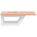 vidaXL acél és tömör tölgyfa falra szerelhető mosdópolc