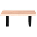 vidaXL acél és tömör tölgyfa falra szerelhető mosdópolc