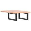 vidaXL acél és tömör tölgyfa falra szerelhető mosdópolc