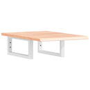 vidaXL acél és tömör tölgyfa falra szerelhető mosdópolc