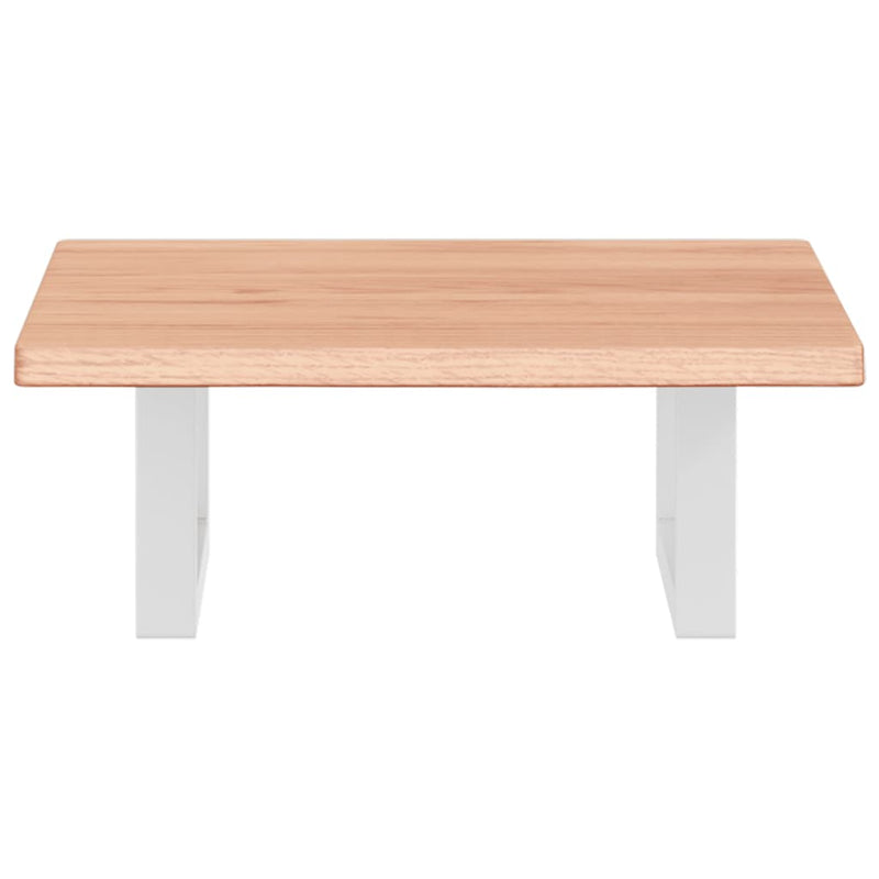 vidaXL acél és tömör tölgyfa falra szerelhető mosdópolc