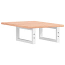 vidaXL acél és tömör tölgyfa falra szerelhető mosdópolc