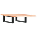 vidaXL acél és tömör tölgyfa falra szerelhető mosdópolc