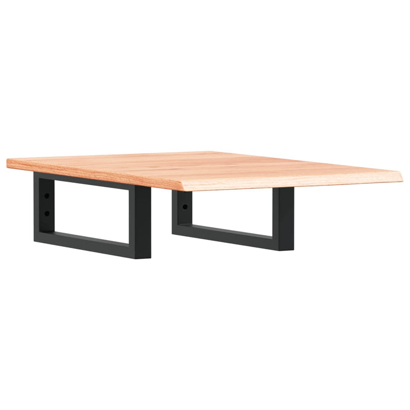 vidaXL acél és tömör tölgyfa falra szerelhető mosdópolc