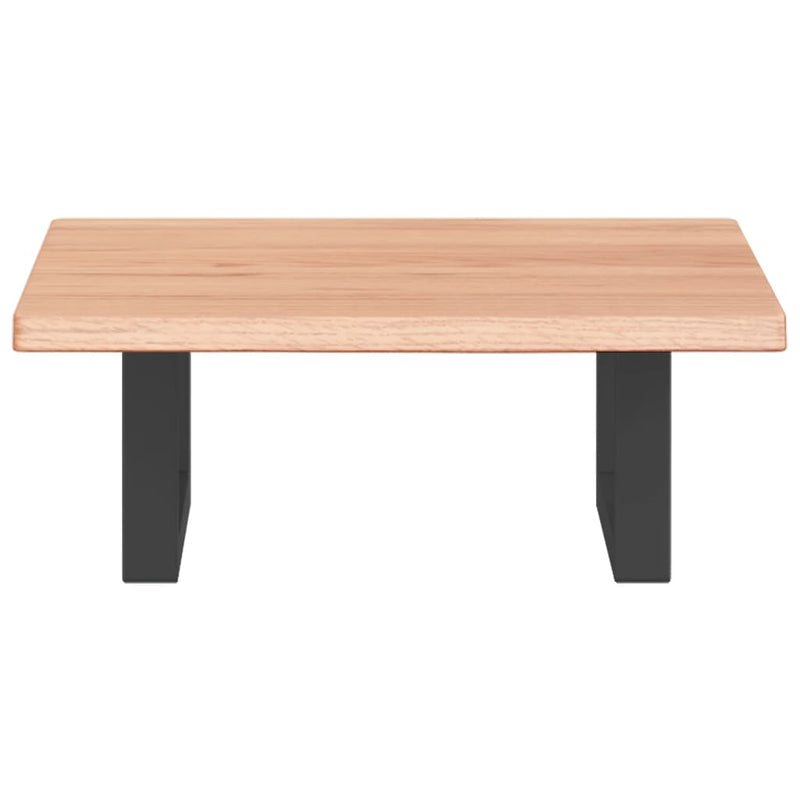 vidaXL acél és tömör tölgyfa falra szerelhető mosdópolc