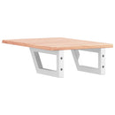 vidaXL acél és tömör tölgyfa falra szerelhető mosdópolc