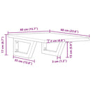 vidaXL acél és tömör tölgyfa falra szerelhető mosdópolc