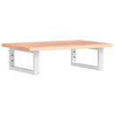 vidaXL acél és tömör tölgyfa falra szerelhető mosdópolc