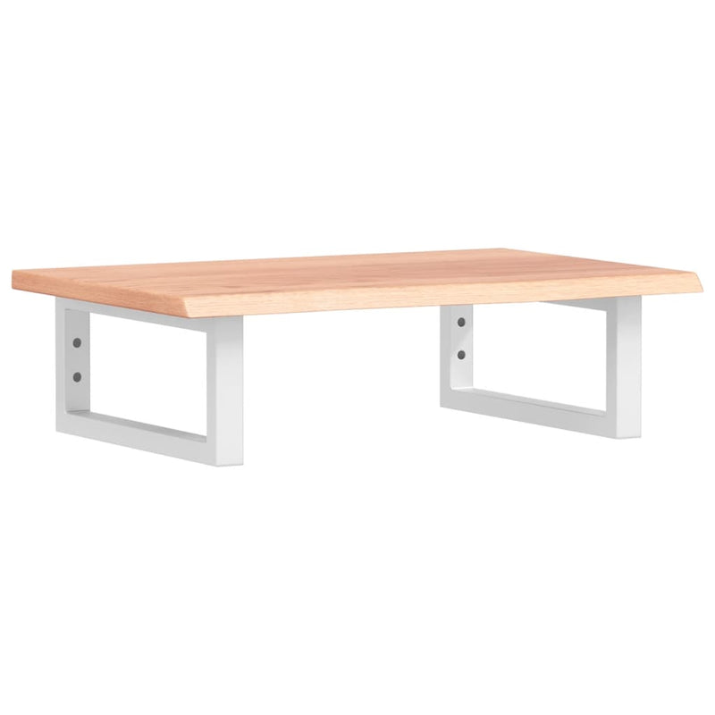 vidaXL acél és tömör tölgyfa falra szerelhető mosdópolc