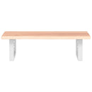 vidaXL acél és tömör tölgyfa falra szerelhető mosdópolc