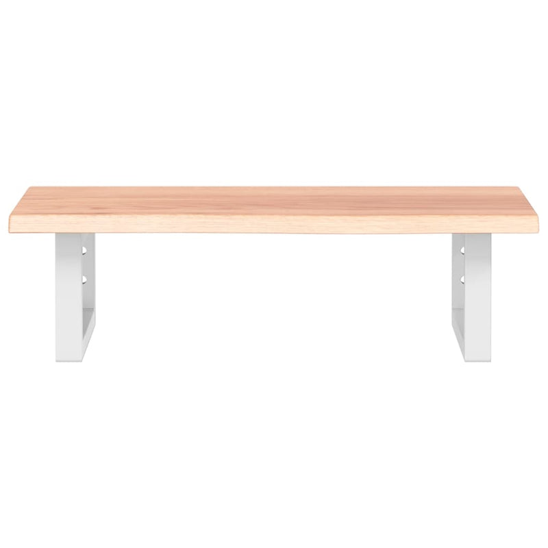 vidaXL acél és tömör tölgyfa falra szerelhető mosdópolc