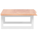 vidaXL acél és tömör tölgyfa falra szerelhető mosdópolc