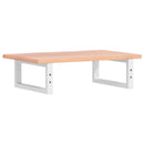 vidaXL acél és tömör tölgyfa falra szerelhető mosdópolc