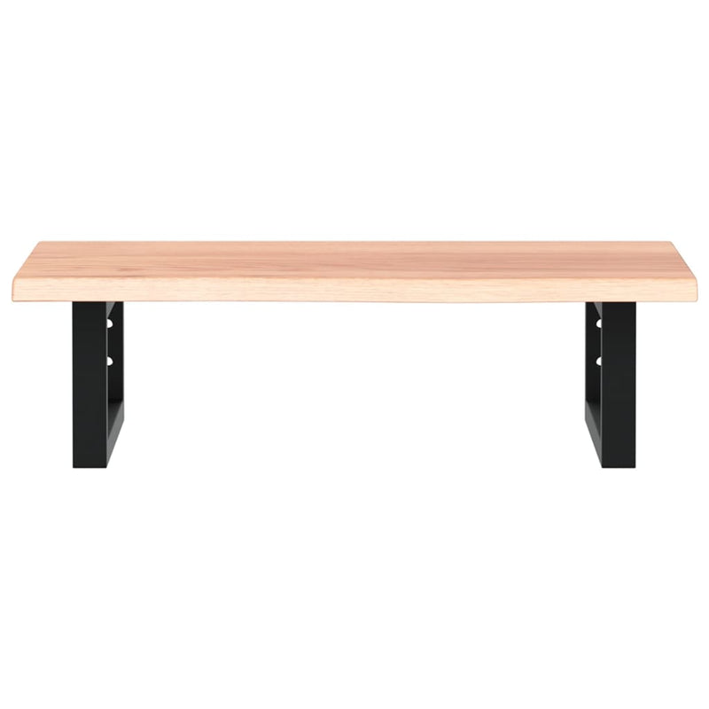 vidaXL acél és tömör tölgyfa falra szerelhető mosdópolc