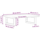 vidaXL acél és tömör tölgyfa falra szerelhető mosdópolc