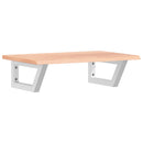 vidaXL acél és tömör tölgyfa falra szerelhető mosdópolc