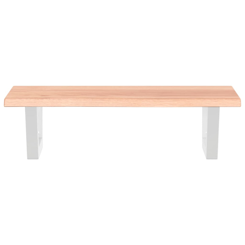 vidaXL acél és tömör tölgyfa falra szerelhető mosdópolc