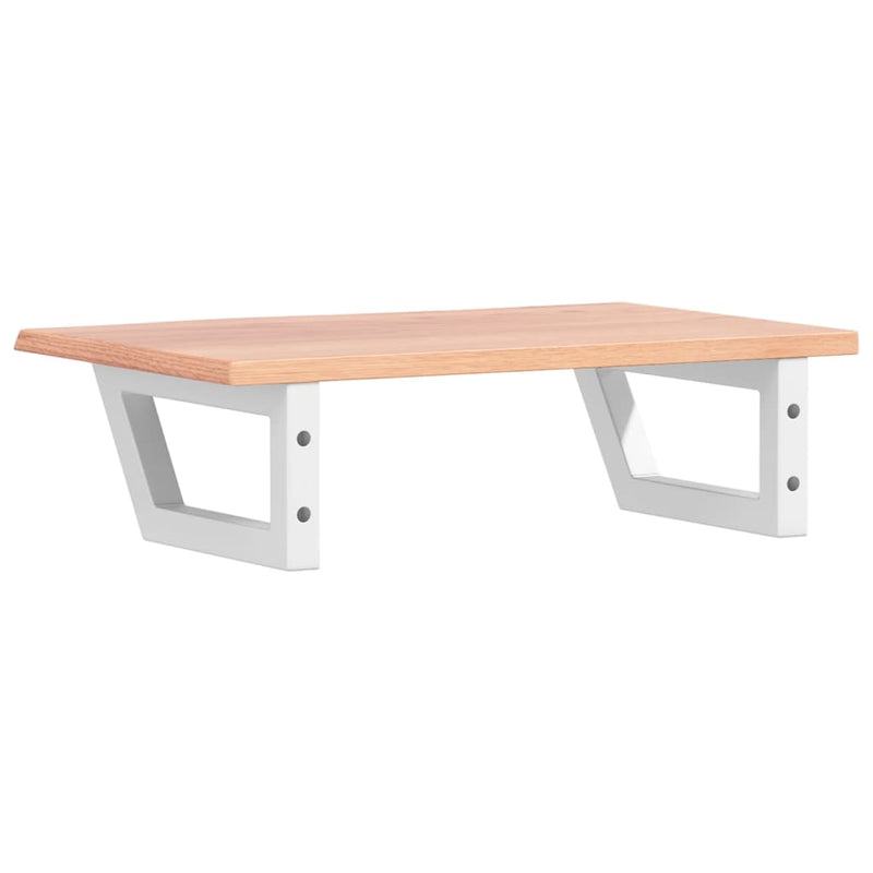 vidaXL acél és tömör tölgyfa falra szerelhető mosdópolc