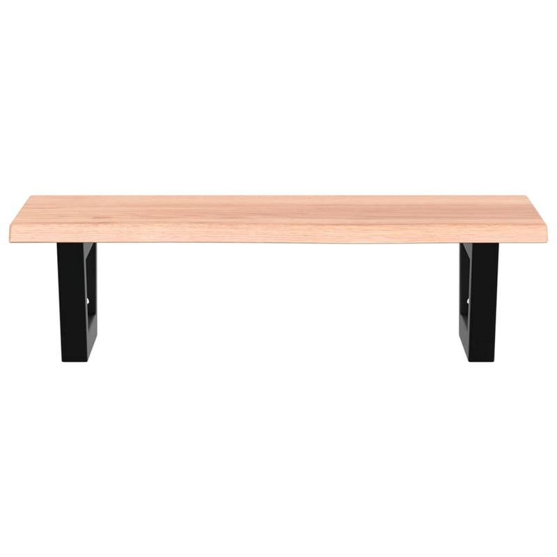 vidaXL acél és tömör tölgyfa falra szerelhető mosdópolc