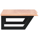 vidaXL acél és tömör tölgyfa falra szerelhető mosdópolc