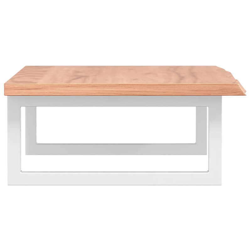 vidaXL acél és tömör tölgyfa falra szerelhető mosdópolc