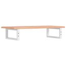 vidaXL acél és tömör tölgyfa falra szerelhető mosdópolc