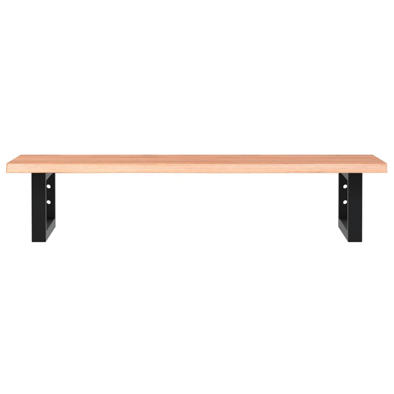 vidaXL acél és tömör tölgyfa falra szerelhető mosdópolc