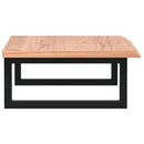 vidaXL acél és tömör tölgyfa falra szerelhető mosdópolc