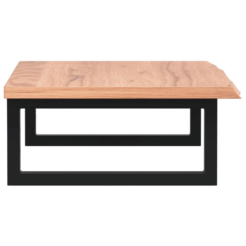 vidaXL acél és tömör tölgyfa falra szerelhető mosdópolc