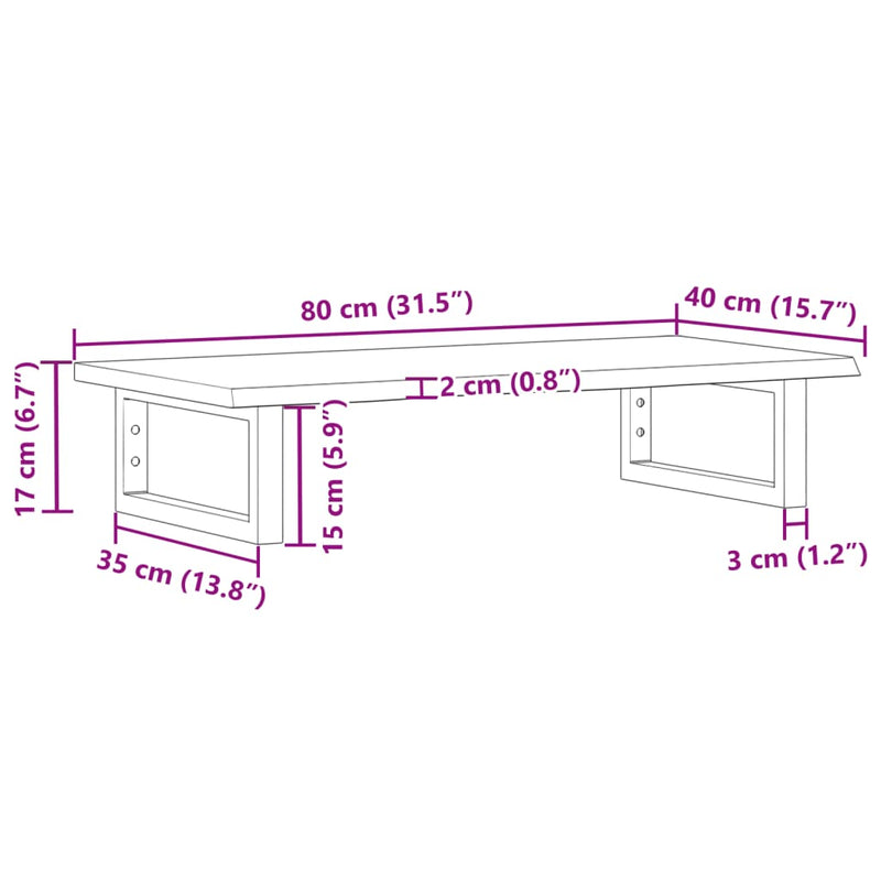 vidaXL acél és tömör tölgyfa falra szerelhető mosdópolc