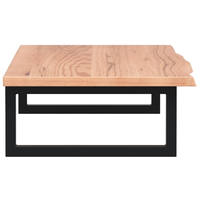 vidaXL acél és tömör tölgyfa falra szerelhető mosdópolc