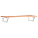 vidaXL acél és tömör tölgyfa falra szerelhető mosdópolc