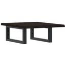 vidaXL acél és tömör tölgyfa falra szerelhető mosdópolc