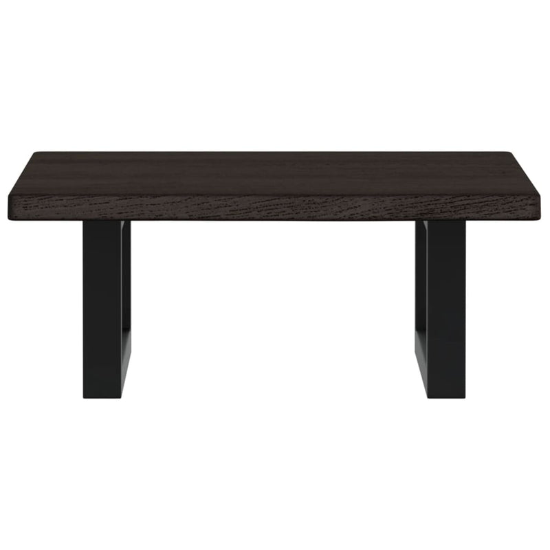 vidaXL acél és tömör tölgyfa falra szerelhető mosdópolc