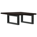 vidaXL acél és tömör tölgyfa falra szerelhető mosdópolc