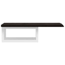 vidaXL acél és tömör tölgyfa falra szerelhető mosdópolc