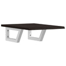 vidaXL acél és tömör tölgyfa falra szerelhető mosdópolc