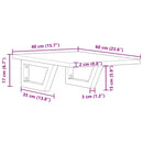 vidaXL acél és tömör tölgyfa falra szerelhető mosdópolc