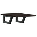 vidaXL acél és tömör tölgyfa falra szerelhető mosdópolc